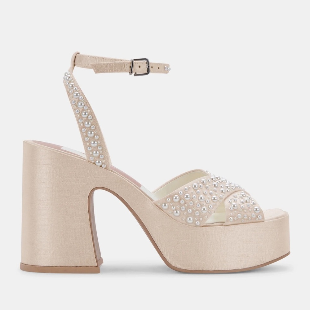 Dolce Vita Wessi Pearl Heels - Vanilla